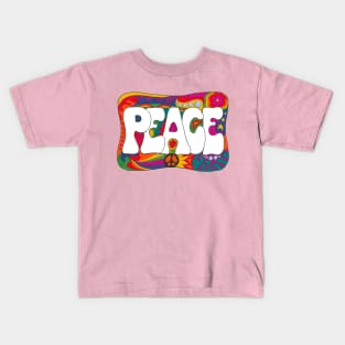 Psychedelic Peace and Love Kids T-Shirt